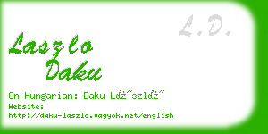 laszlo daku business card